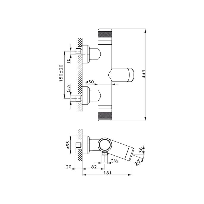 Pure Chronos CH5752 bad thermostaatkraan chroom