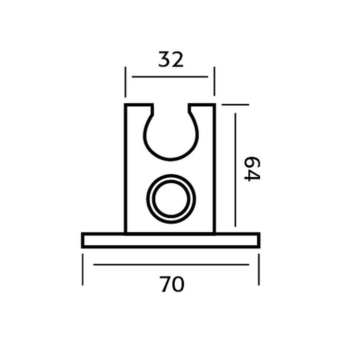 Pure RVS 316 Serie RV8301 wandaansluiting met houder RVS geborsteld (zonder handdouche en doucheslang)