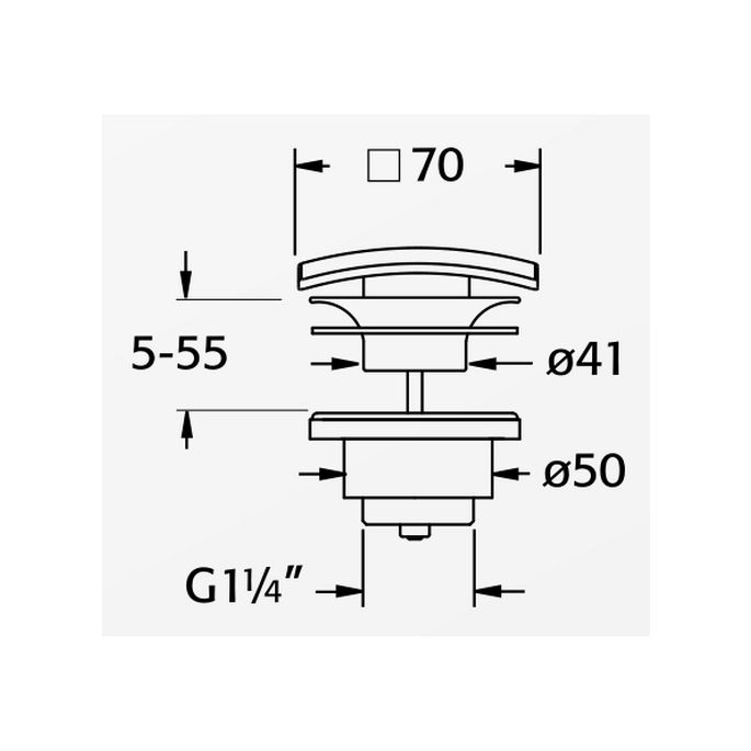 Pure UD435 klikwaste chroom