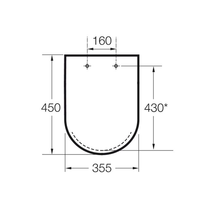 Roca Dama A801782004 toiletzitting met deksel wit