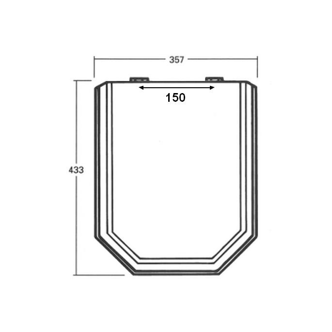 Sphinx Mycene S8H5800R000 toiletzitting met deksel 150mm wit