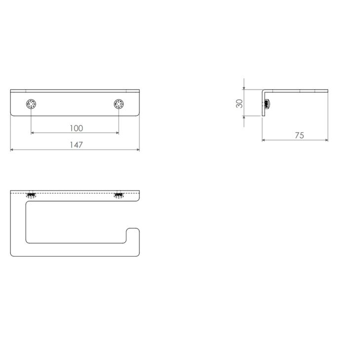 Clou Fold CL/09.04030.82 toiletrolhouder goud geborsteld PVD