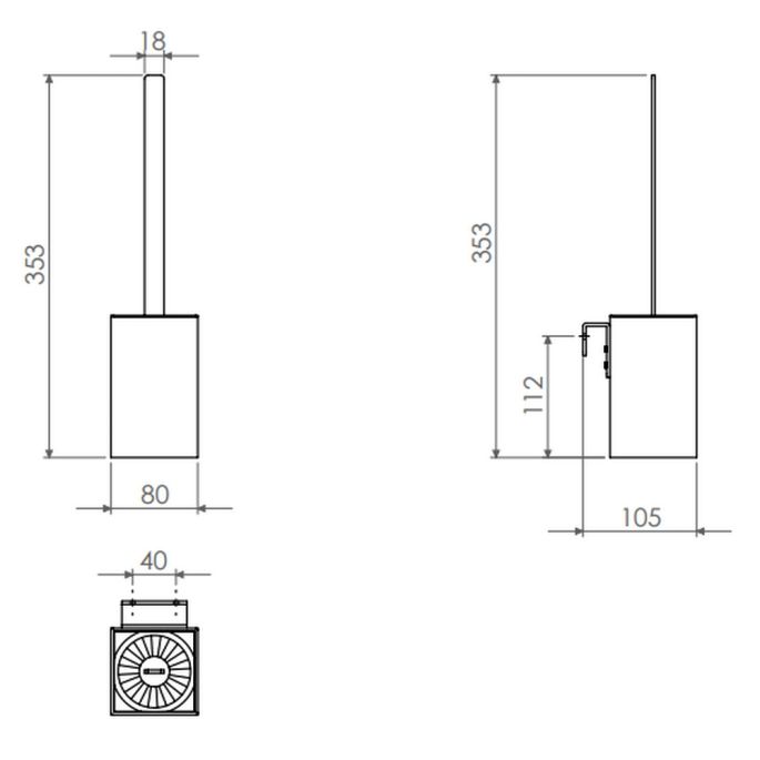 Clou Fold CL/09.04041.82 toiletborstelgarnituur wand goud geborsteld PVD
