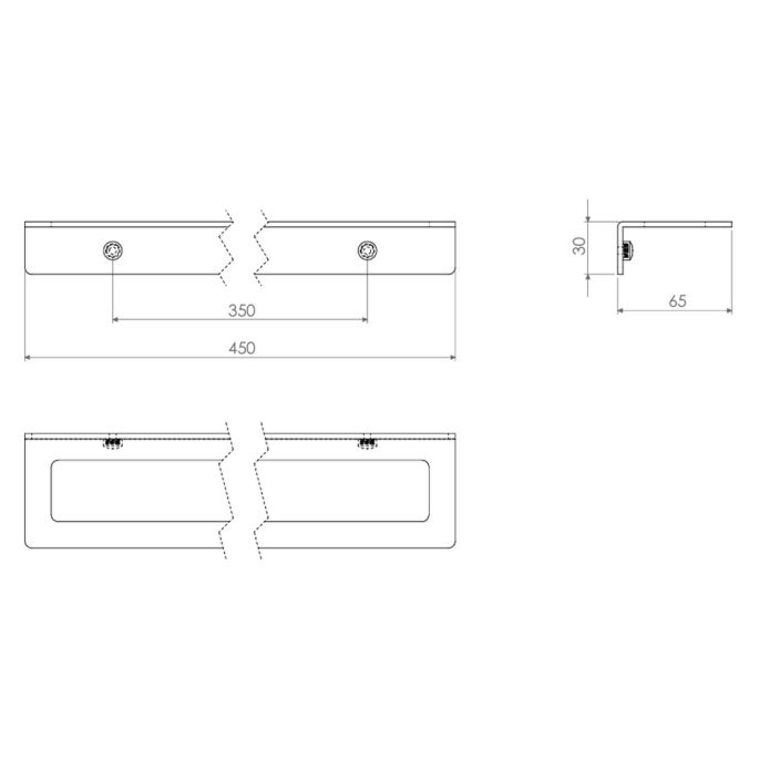 Clou Fold CL090405141 handdoekrek 45cm rvs geborsteld