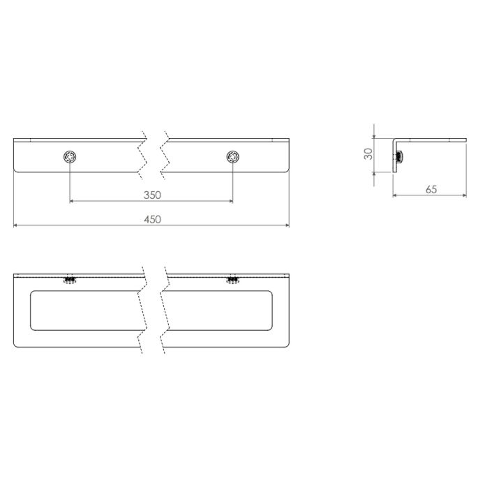 Clou Fold CL/09.04051.82 handdoekrek 45cm goud geborsteld PVD
