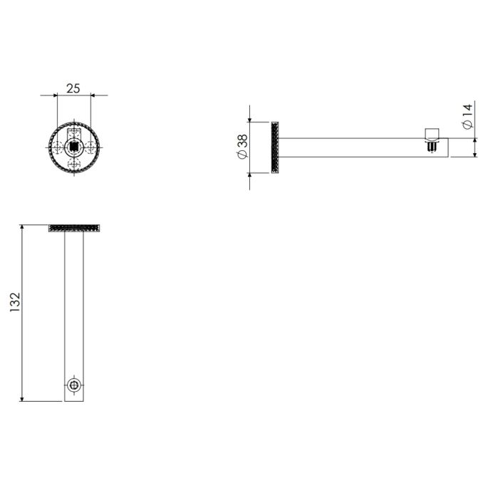 Clou Kaldur CL/09.05031.21 toiletrolhouder zonder klep mat zwart