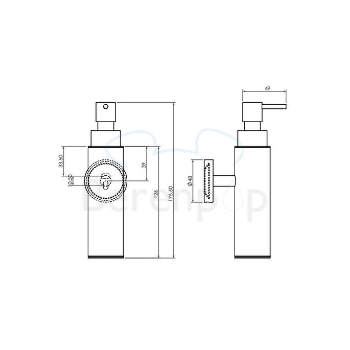 Clou Sjokker SJ092604501 zeepdispenser 100cc wand chroom (OUTLET)