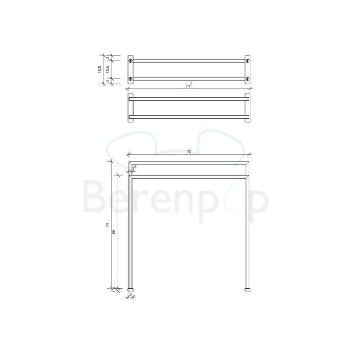 Decor Walther 0503582 HT 5 staande handdoekhouder mat goud