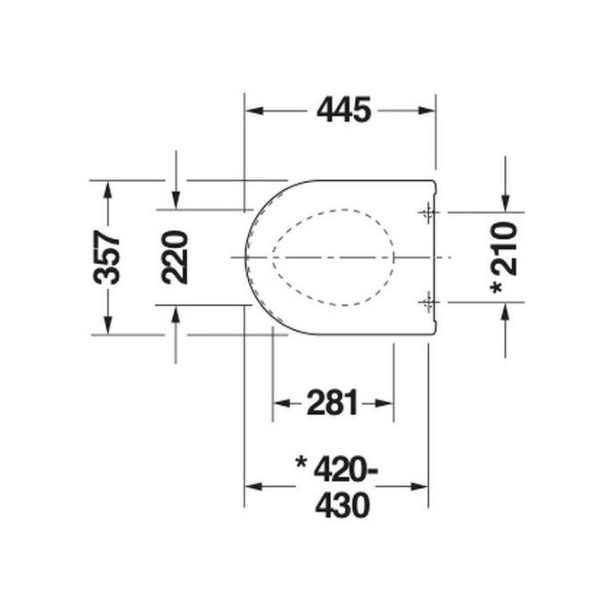 Duravit Starck 2 0066990000 toiletzitting met deksel wit (OUTLET)
