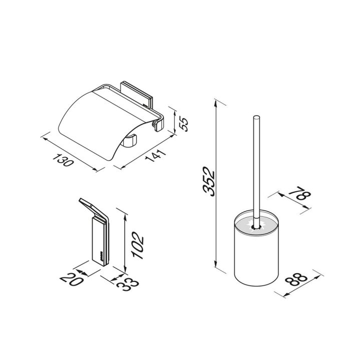 Geesa Craft 911500-02-115 toiletaccessoireset chroom