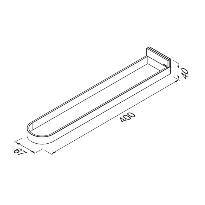 Geesa Craft 911505-02 handdoekrek 2-armig chroom