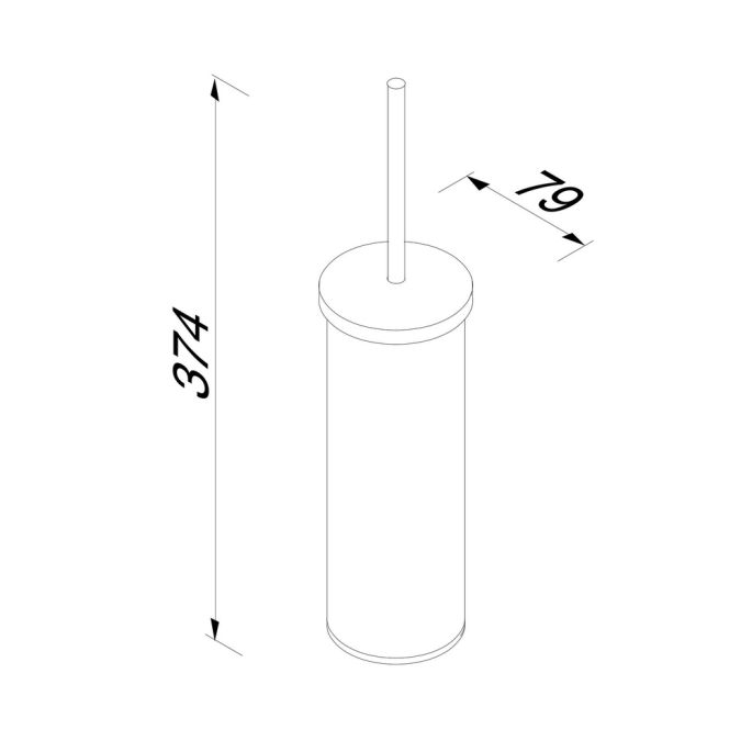 Geesa Nemox 651002 toiletborstelhouder (witte borstelkop) chroom