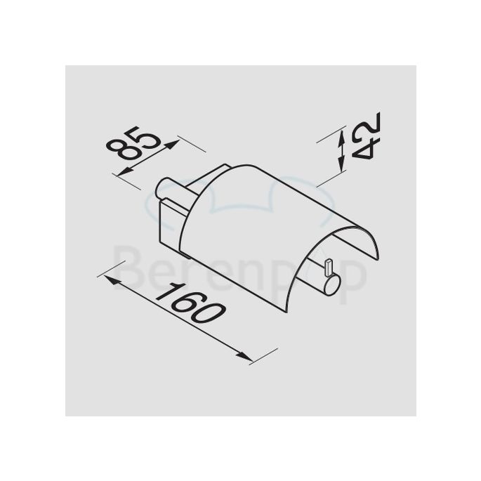 Geesa Nexx 750802 toiletrolhouder met klep chroom (OUTLET)