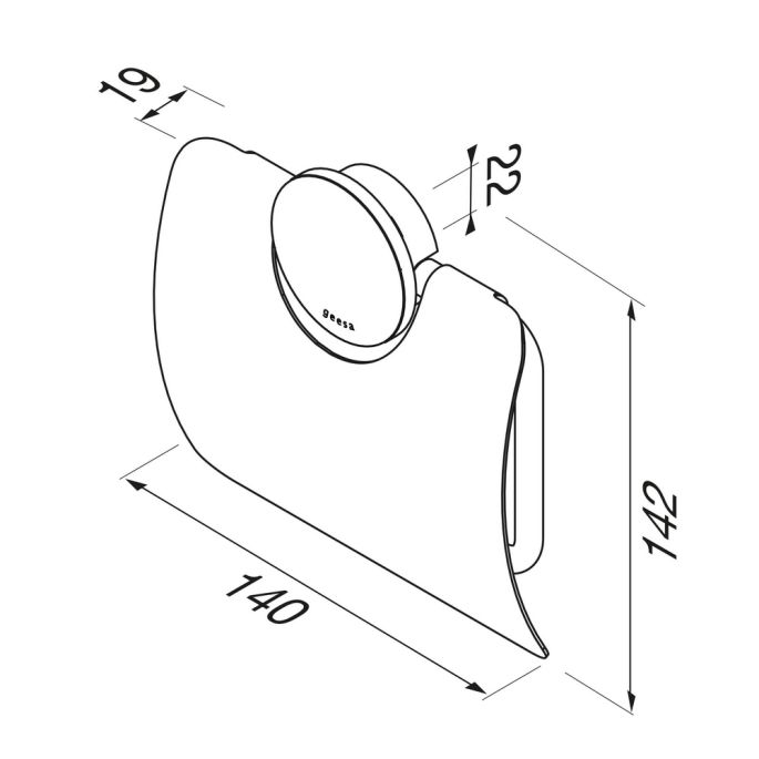 Geesa Opal Chrome 917208-02 toiletrolhouder met klep chroom