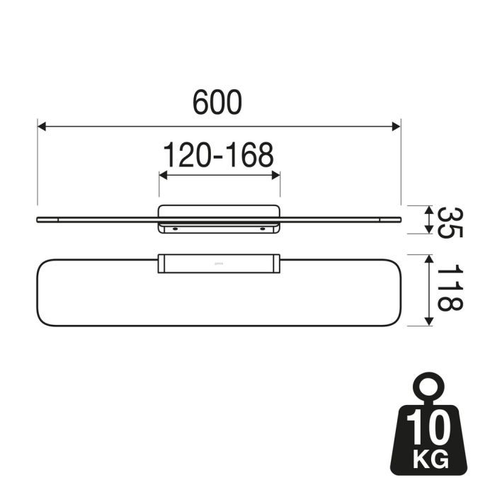 Geesa Shift Chrome 919901-02 planchet met transparant glas chroom