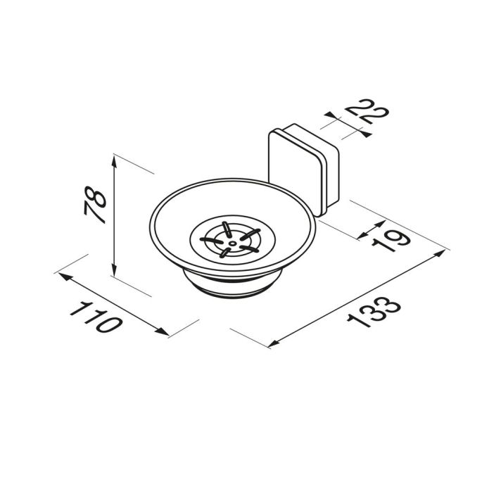 Geesa Topaz Chrome 917903-02-A zeephouder chroom
