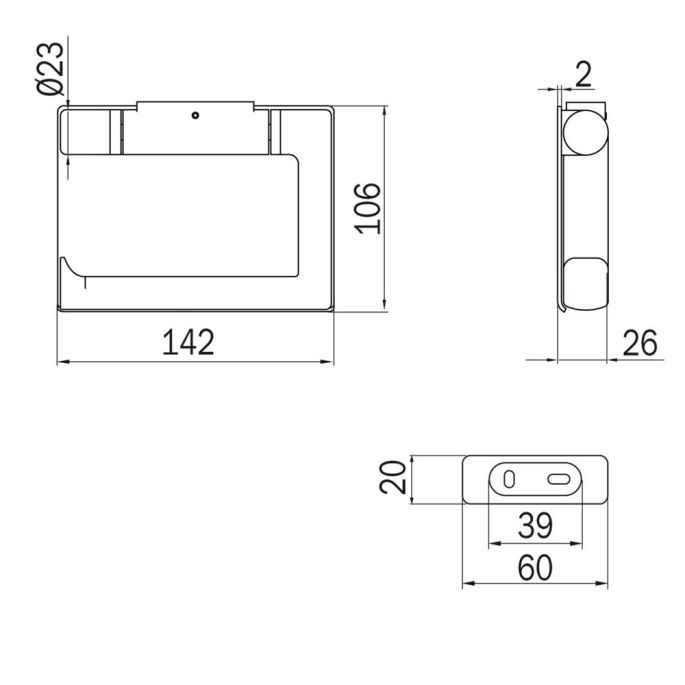 Inda Claire A71260AC toiletrolhouder met scharnierend deksel geborsteld nikkel