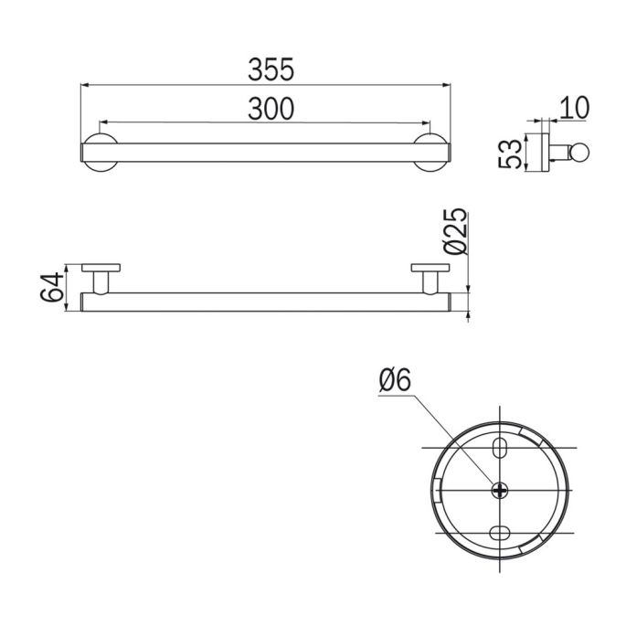 Inda Gealuna A10950NS handgreep 36cm RVS geborsteld
