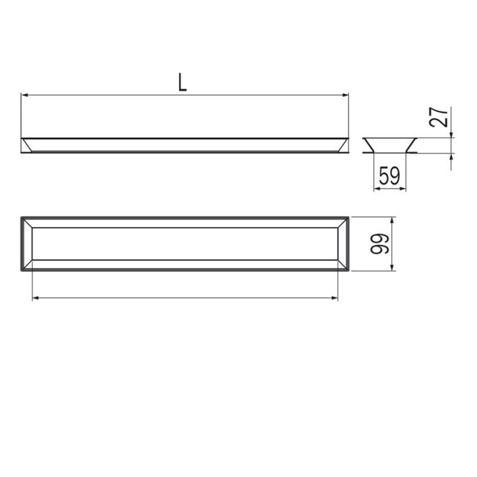 Inda Indissima A8818RNE handdoekhouder module 599mm mat zwart