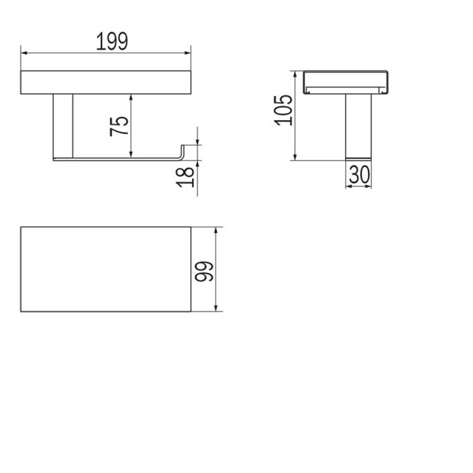 Inda Indissima A8826MWM rolmodule met deksel 200mm mat wit