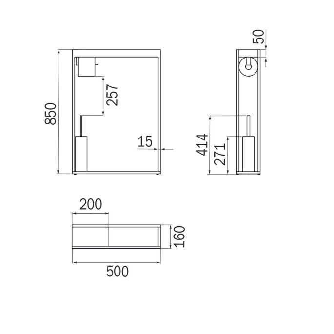 Inda Indissima A88860NS multifunctionele standaard toiletrol- en toiletborstelhouder RVS geborsteld