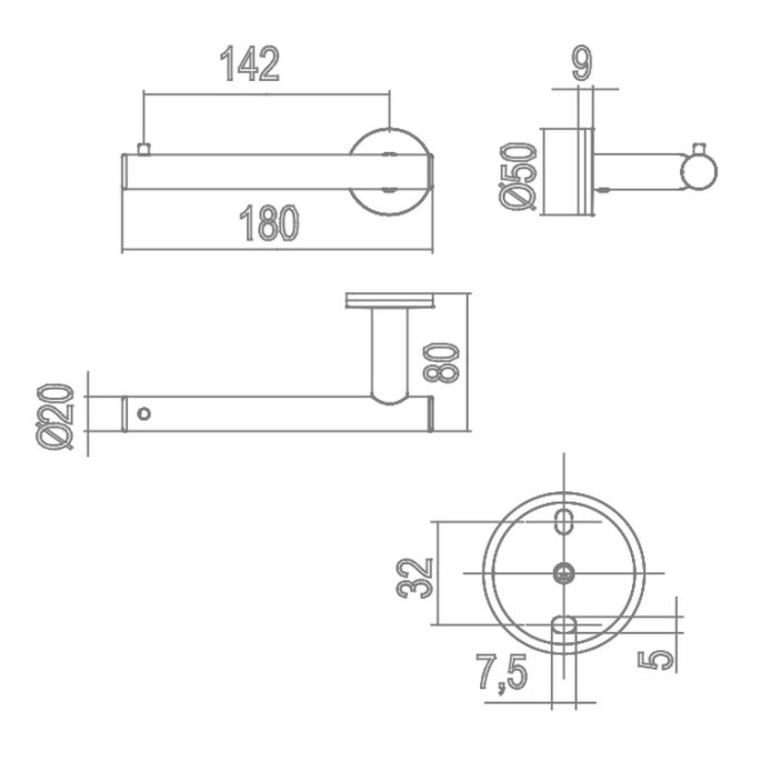 Inda Touch A46250CR toiletrolhouder chroom