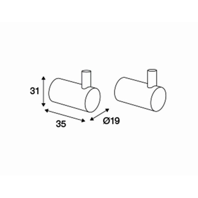 Pressalit Choice Q70150 handdoekhaakje pen geborsteld messing (2 stuks)