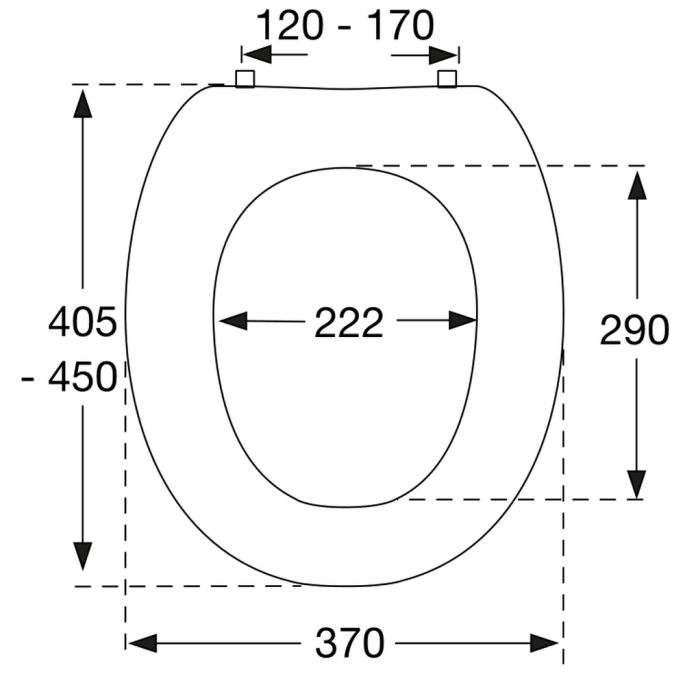 Pressalit Dania R23000 toiletzitting 50mm verhoogd zonder deksel wit