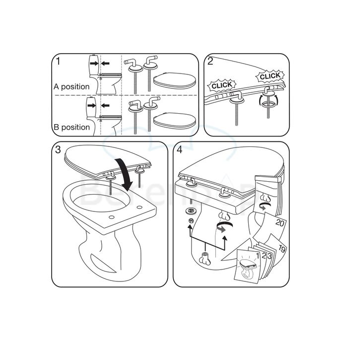 Villeroy en Boch Grangracia 88226101 toiletzitting met deksel wit
