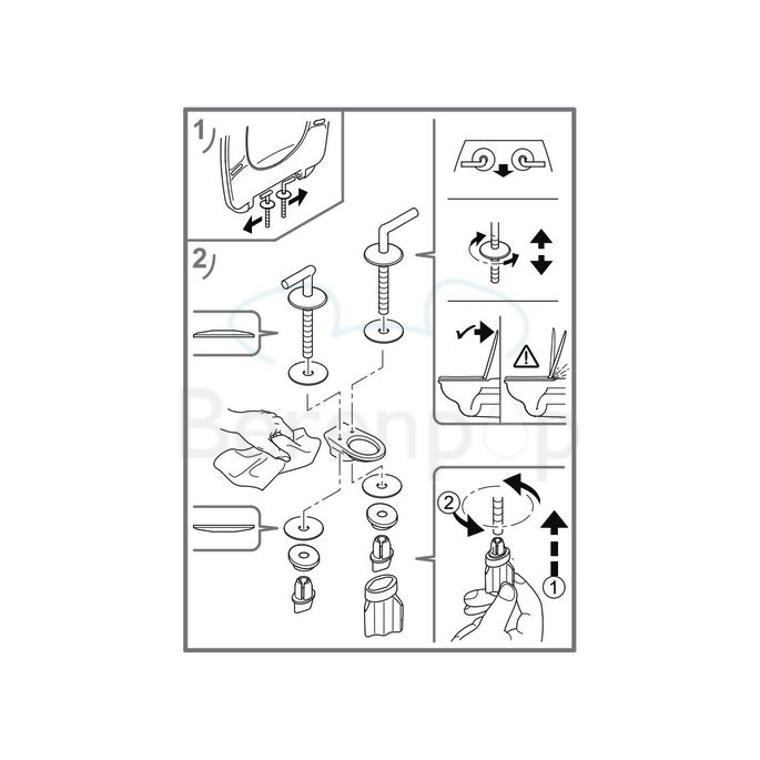 Villeroy en Boch O.Novo 9M396101 toiletzitting met deksel wit