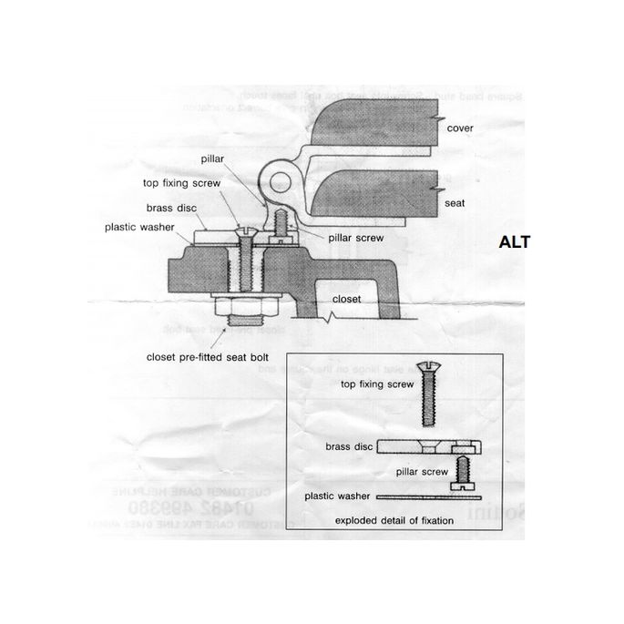 Ideal Standard Calla T2017AA scharnier set chroom