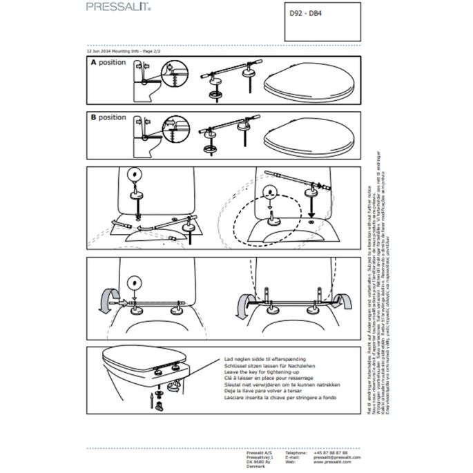 Pressalit Dania R37112-D92999 toiletzitting met deksel antraciet
