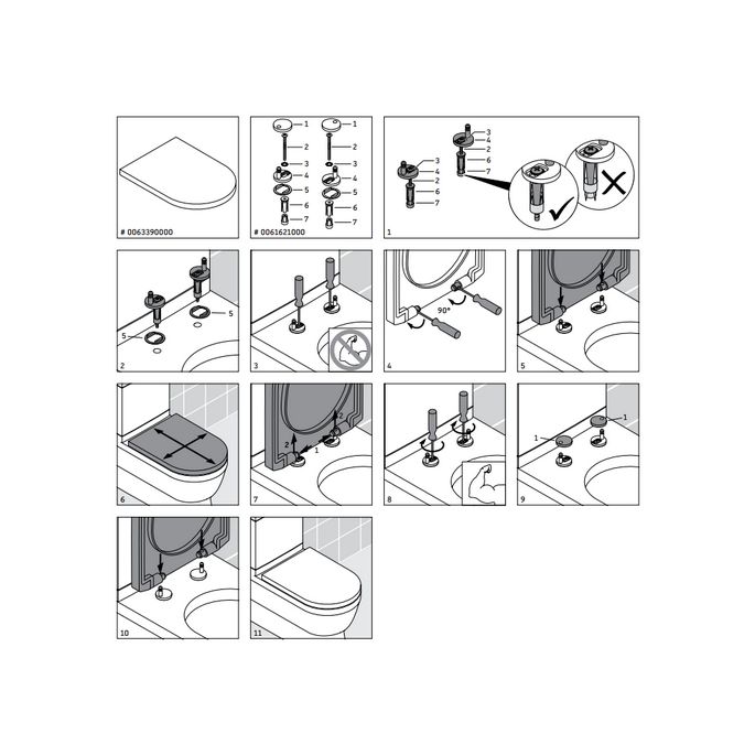 Duravit Darling New 0063390000 toiletzitting met deksel wit