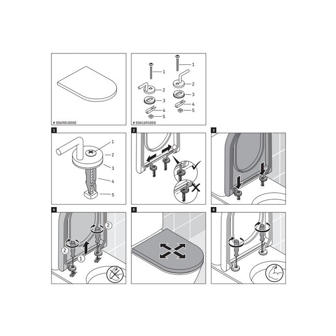 Duravit Darling New 0069810000 toiletzitting met deksel wit