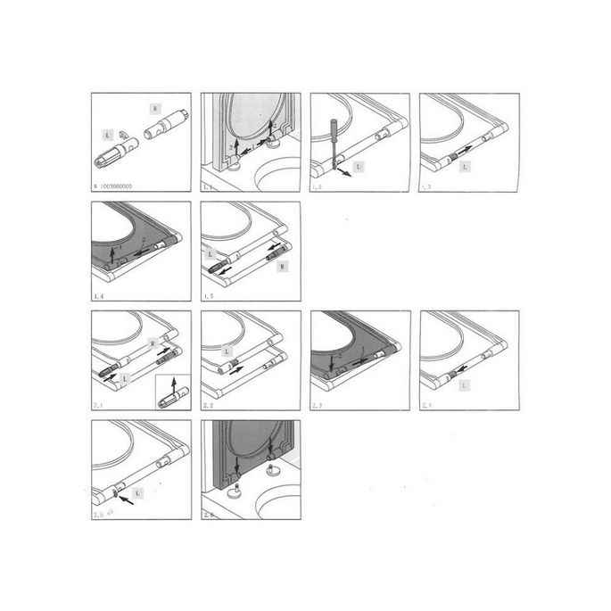 Duravit Starck 2 - D-Code 1003660000 softclose cilinder voor toiletzitting Starck 2 006699 / Starck 2 006339 / D-Code 006209 (set van 2)