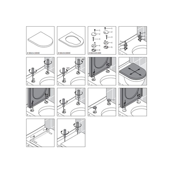 Duravit Starck 3 0062410000 toiletzitting Vital met deksel wit