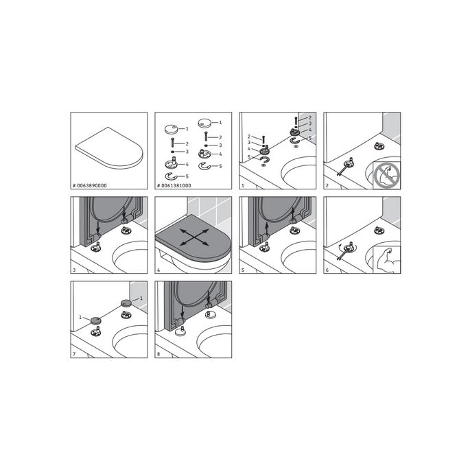 Duravit Starck 3 0063890000 toiletzitting met deksel wit