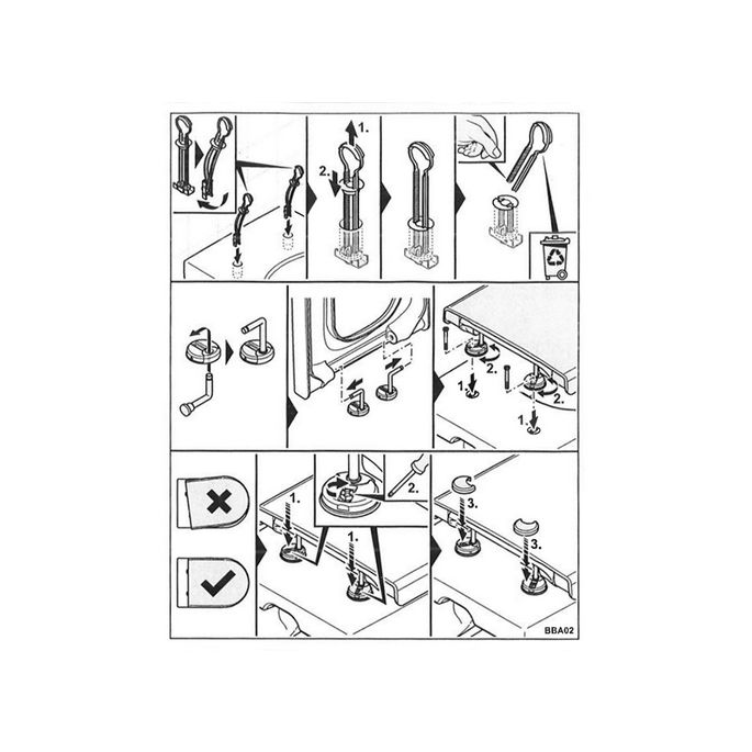 Villeroy en Boch Architectura - Subway 92240861 set vaste scharnieren chroom