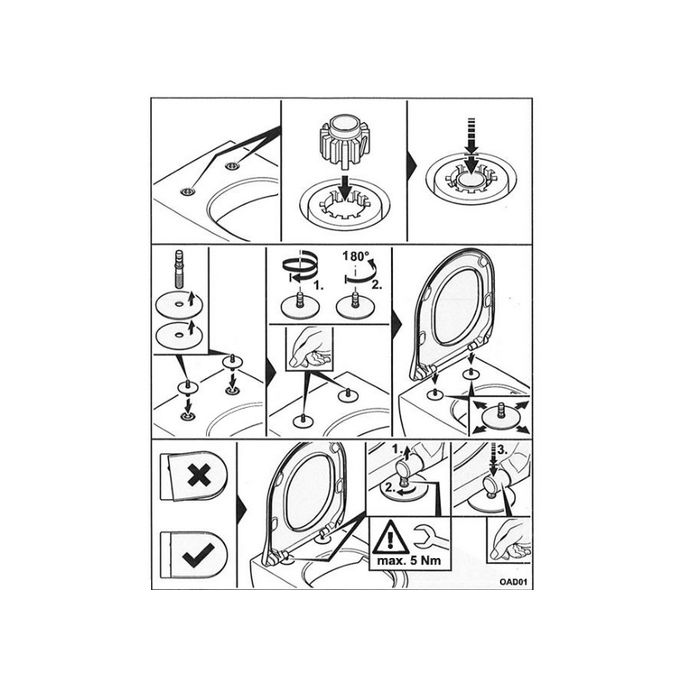 Villeroy en Boch Legato - Venticello 92198761 set vaste scharnieren chroom