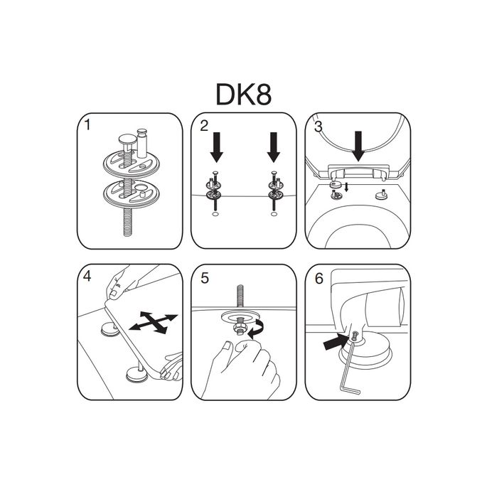 Pressalit 3 DK8999 set verstelbare scharnieren chroom