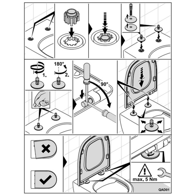 Villeroy en Boch Memento 2.0 8M24S101 toiletzitting met deksel White Alpine