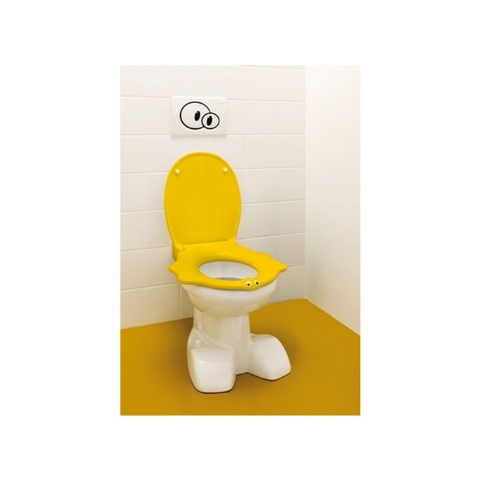 Sphinx 300 Kids Turtle S8H51110150 toiletzitting (kinderzitting) met deksel geel *niet meer leverbaar*