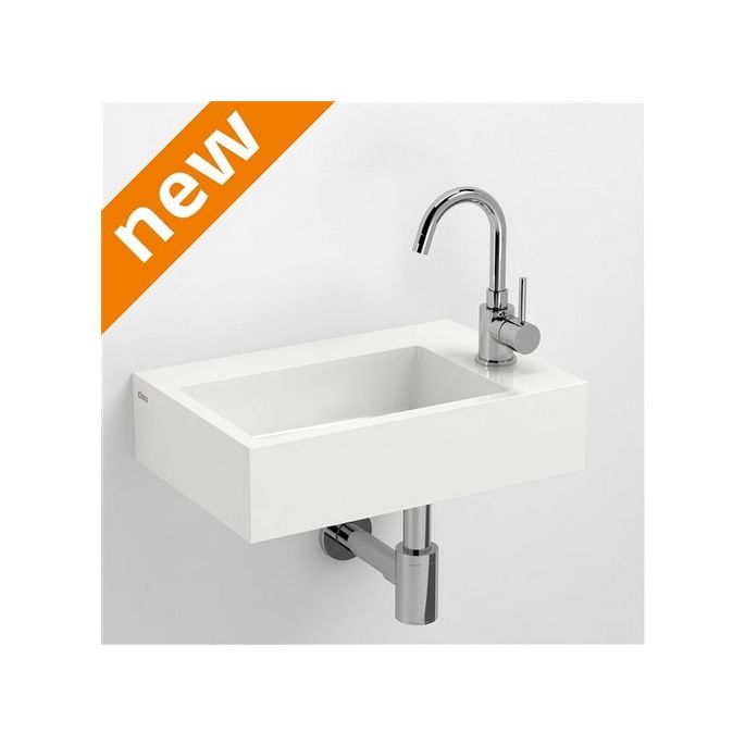 Clou Flush 2 Plus CL0308221 mineral marmer fontein 42,5cm wit