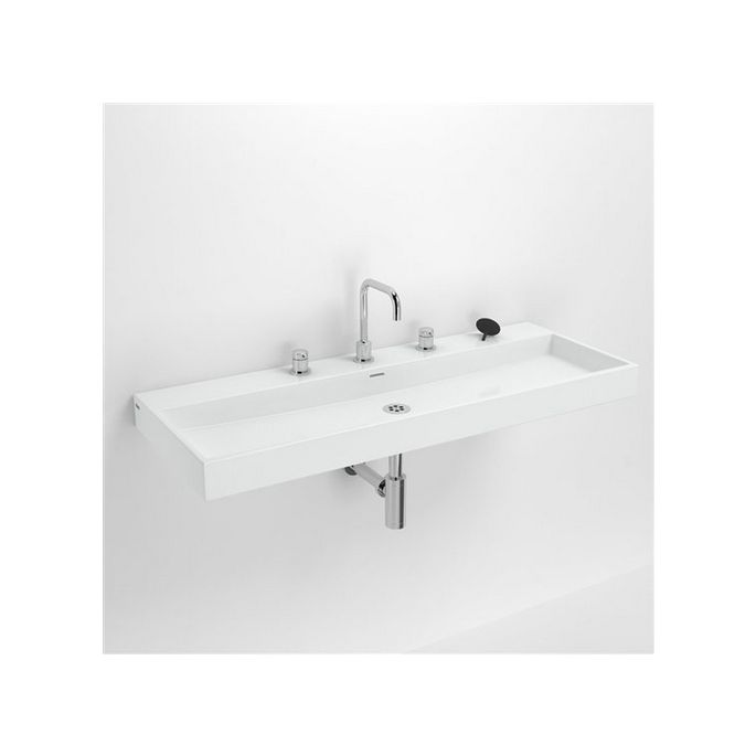 Clou Wash Me CL0201038 wastafel 110x42cm keramiek wit