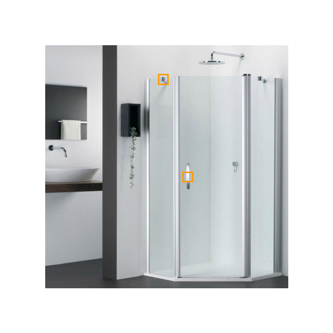 Provex Vario 1232SA05F+ scharnierset chroom