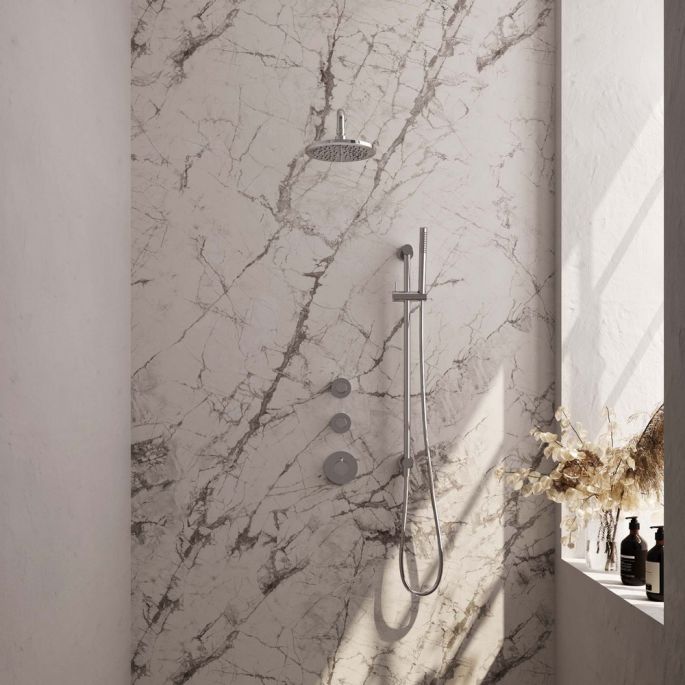 Brauer Carving 5-CE-111 thermostatische inbouw regendouche SET 15 chroom