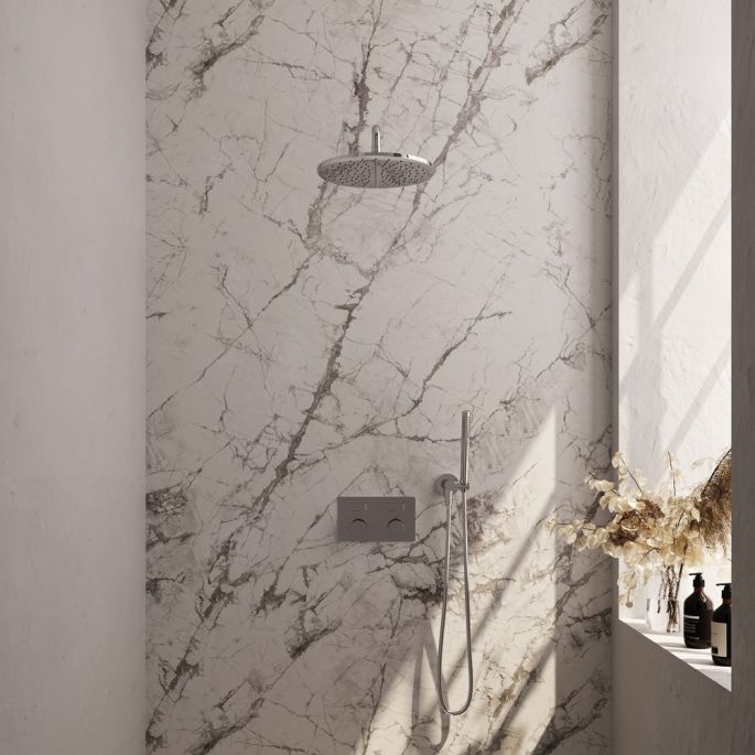 Brauer Carving 5-CE-187 thermostatische inbouw regendouche met drukknoppen SET 52 chroom