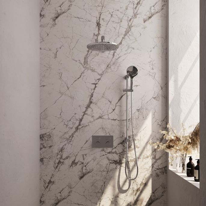 Brauer Carving 5-CE-203 thermostatische inbouw regendouche met drukknoppen SET 68 chroom