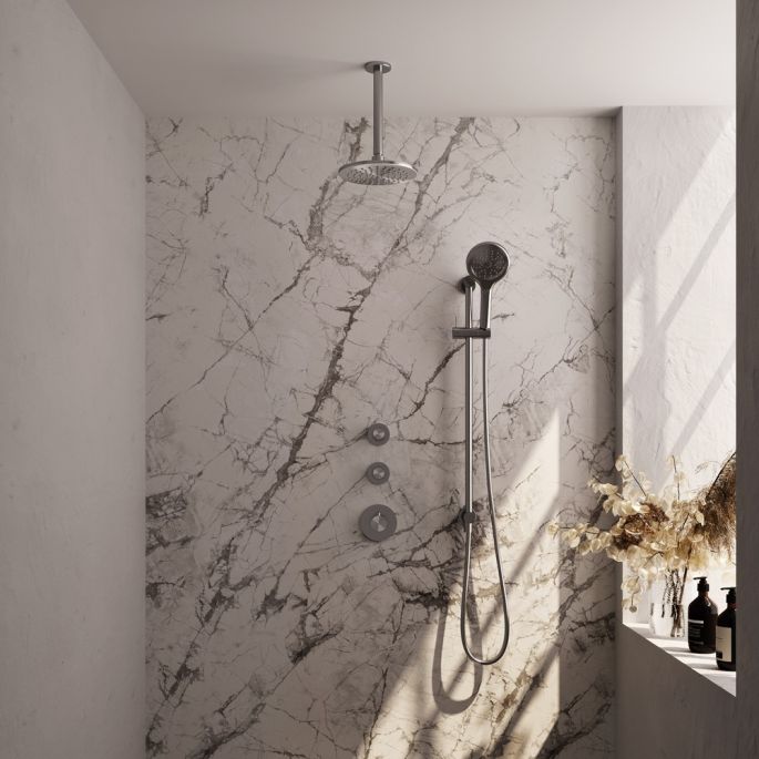 Brauer Carving 5-NG-119 thermostatische inbouw regendouche SET 23 RVS geborsteld PVD