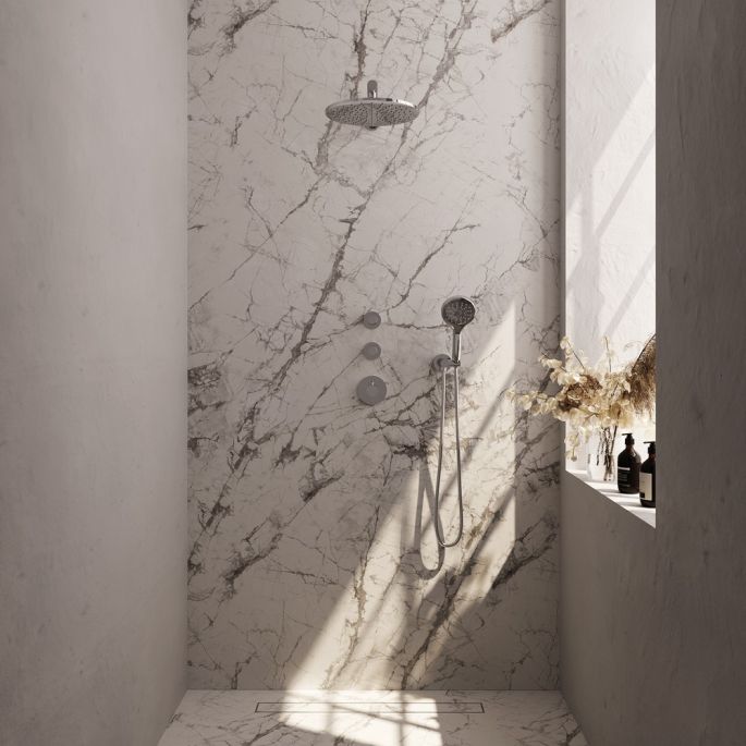 Brauer Carving 5-CE-104 thermostatische inbouw regendouche SET 08 chroom